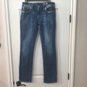 Miss Me straight mid-rise distressed pocket Jeans (Sku 146)